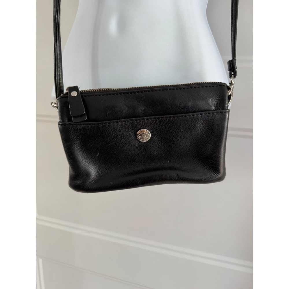 The Trend Black Leather‎ Convertible Belt Bag Crossbody Festival Italy